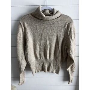 Worthington Turtleneck Sweater Gold Sparkle Size Medium